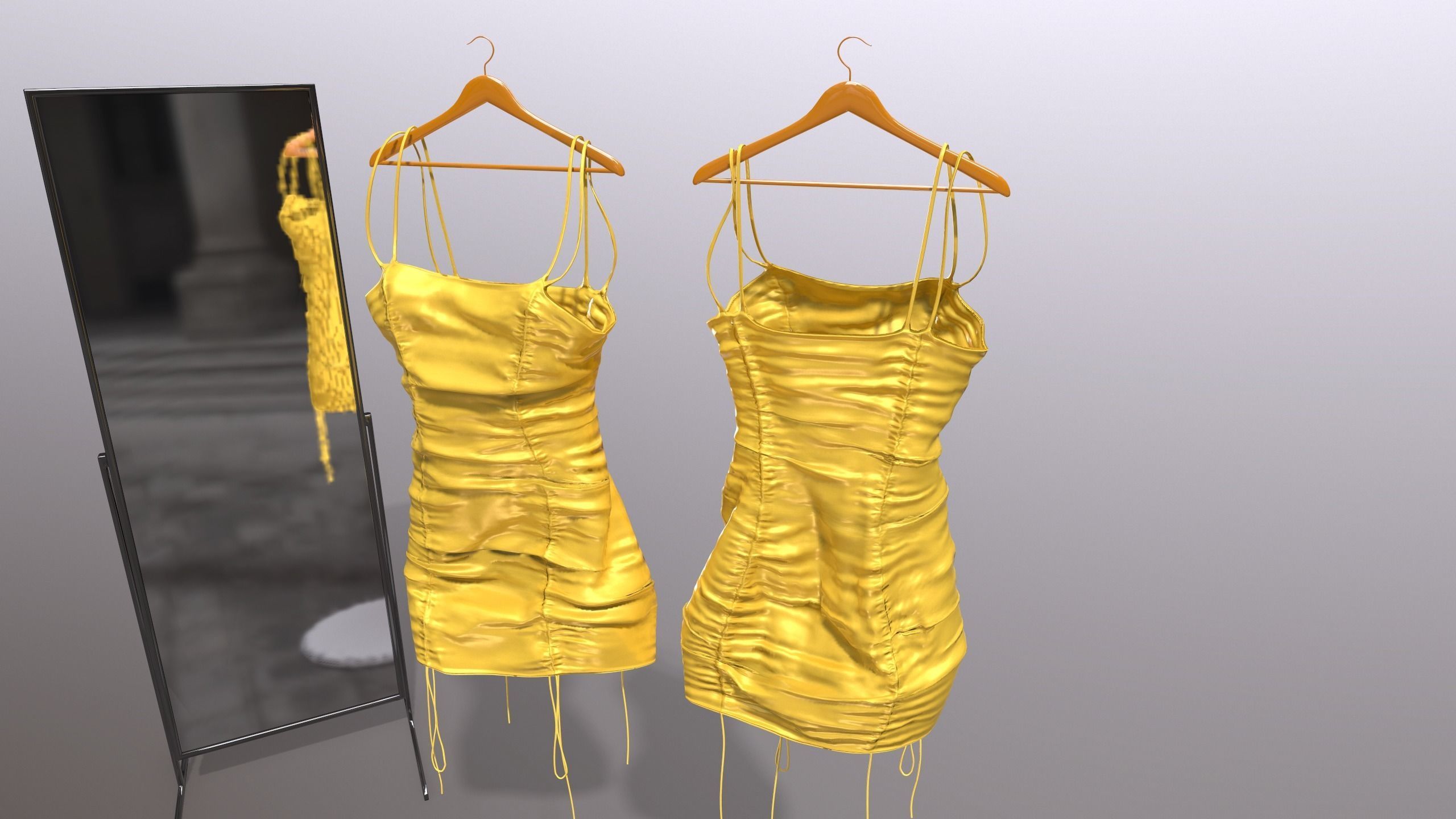 Female Clothing Low-poly 3D model_10