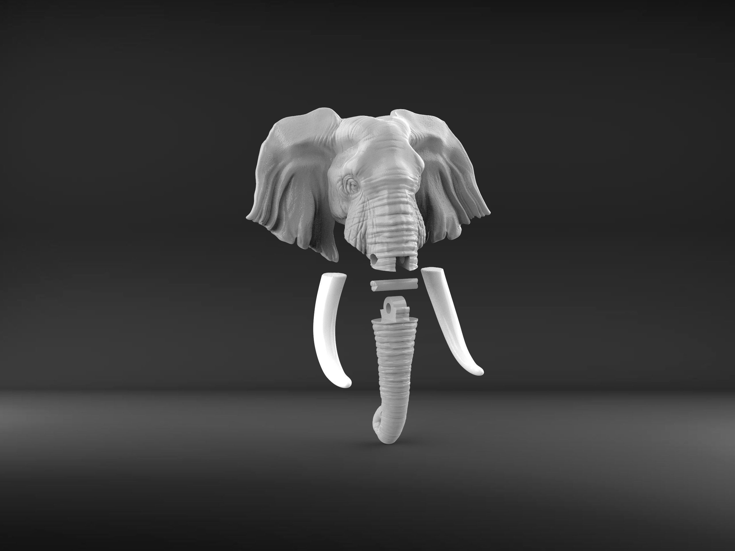 Elephant Door Knocker 3D print model_4