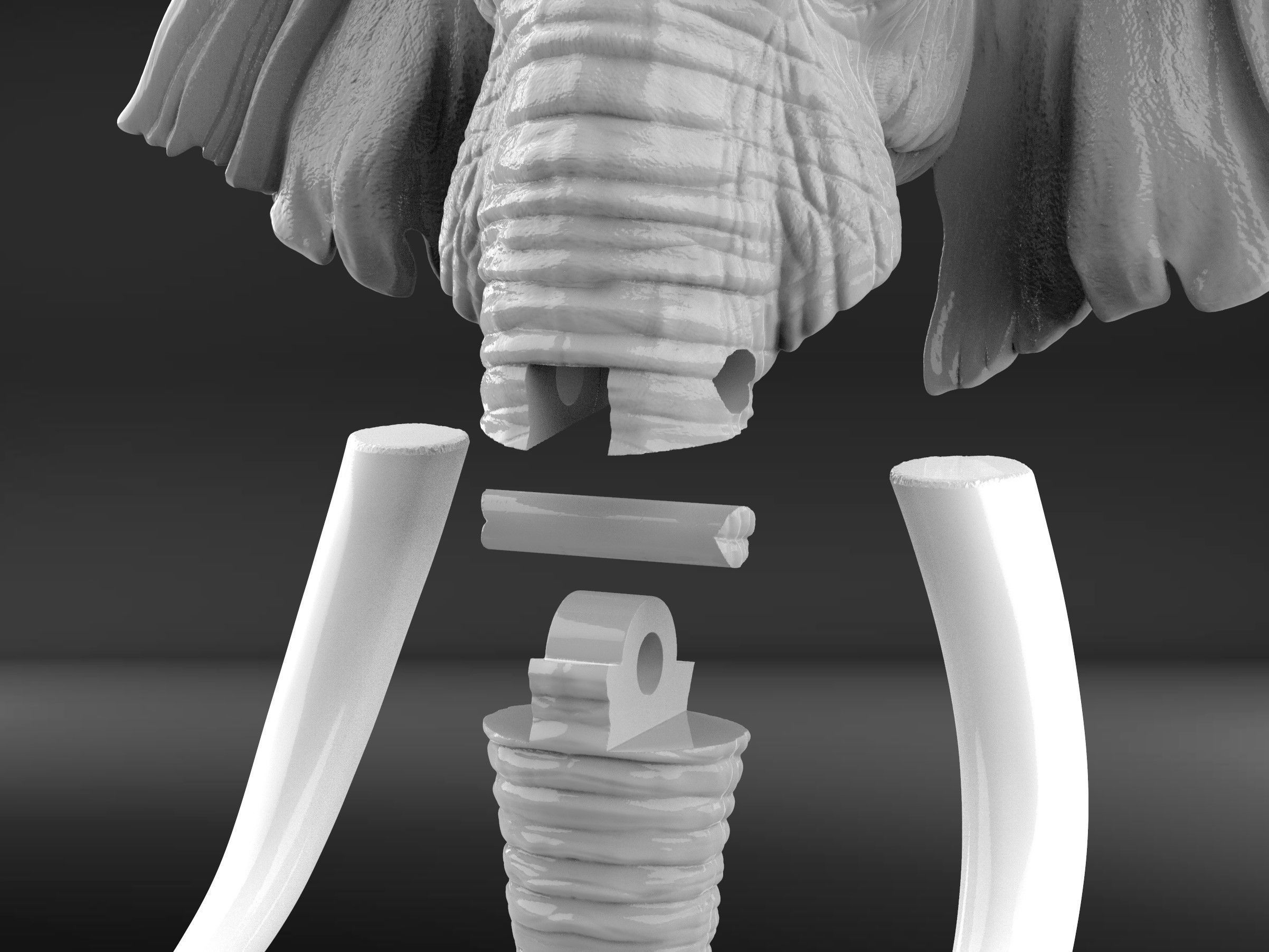 Elephant Door Knocker 3D print model_7