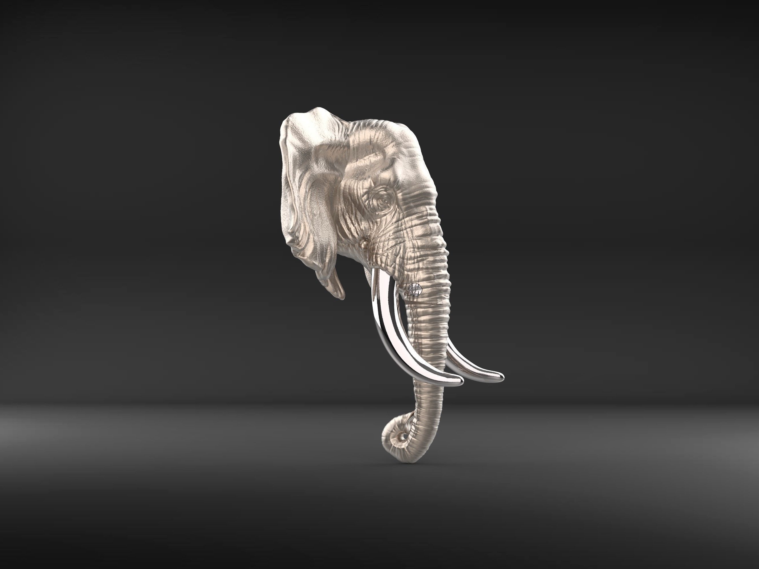 Elephant Door Knocker 3D print model_1