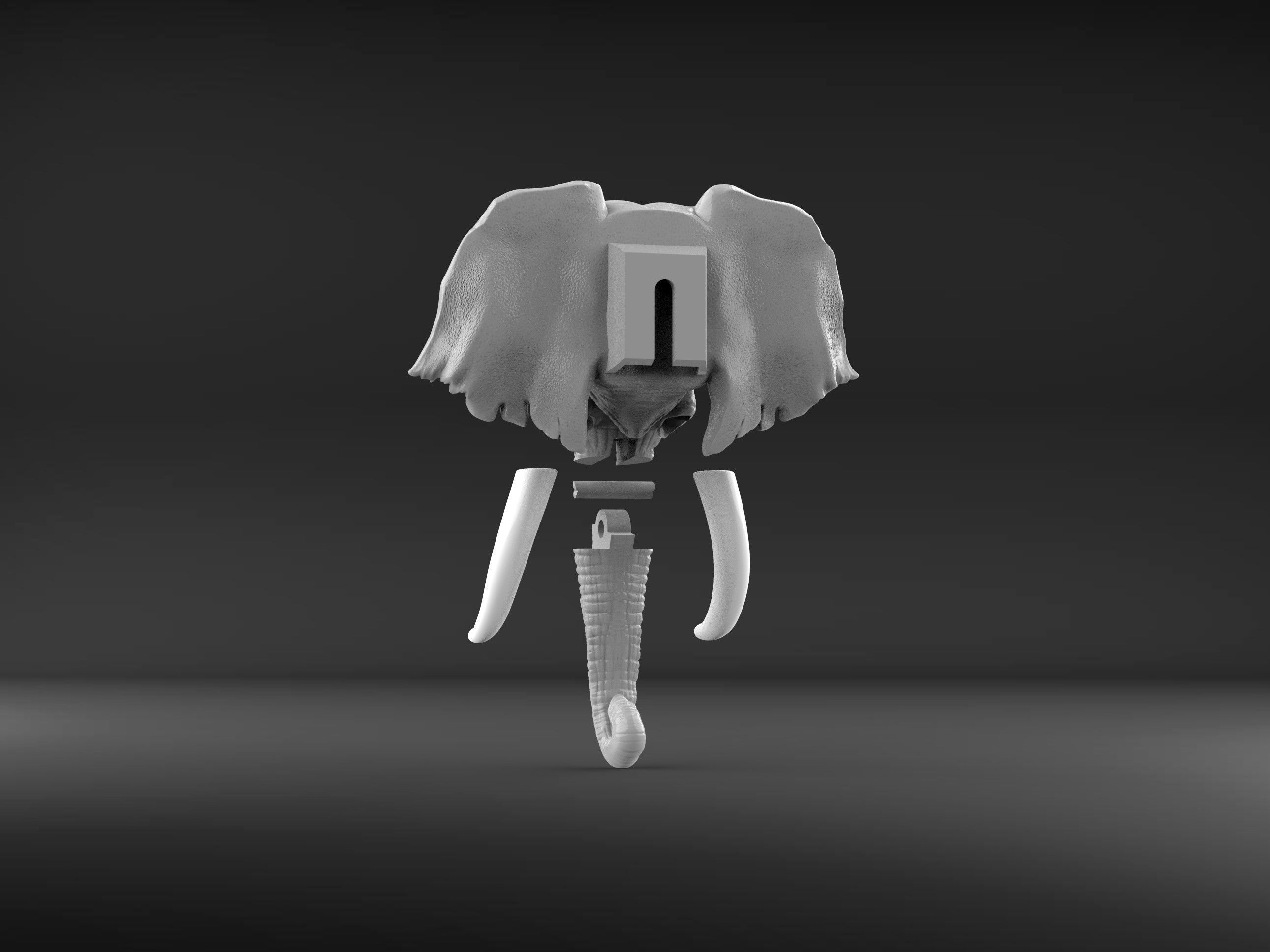 Elephant Door Knocker 3D print model_6