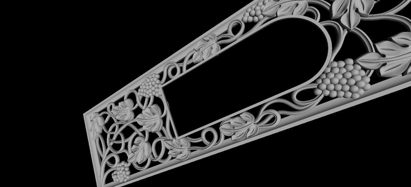 Church door Low-poly 3D model_3