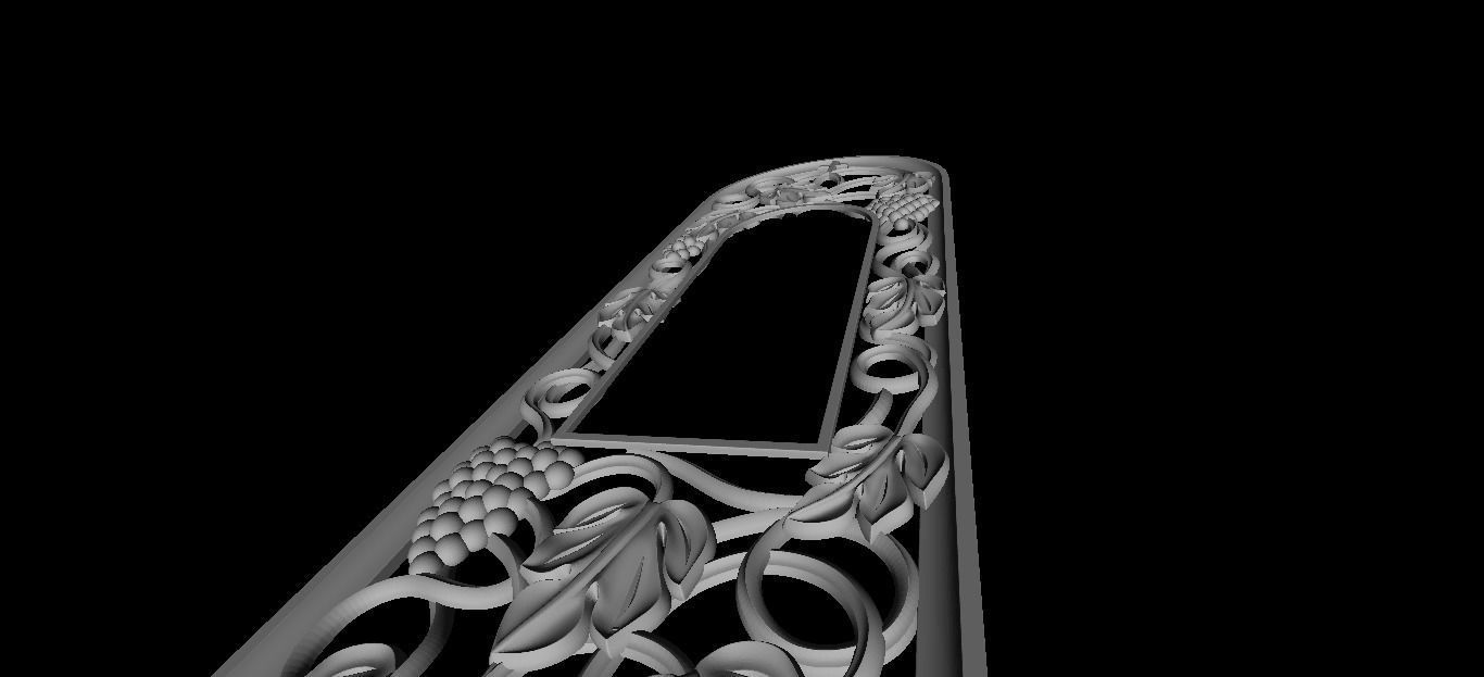 Church door Low-poly 3D model_1