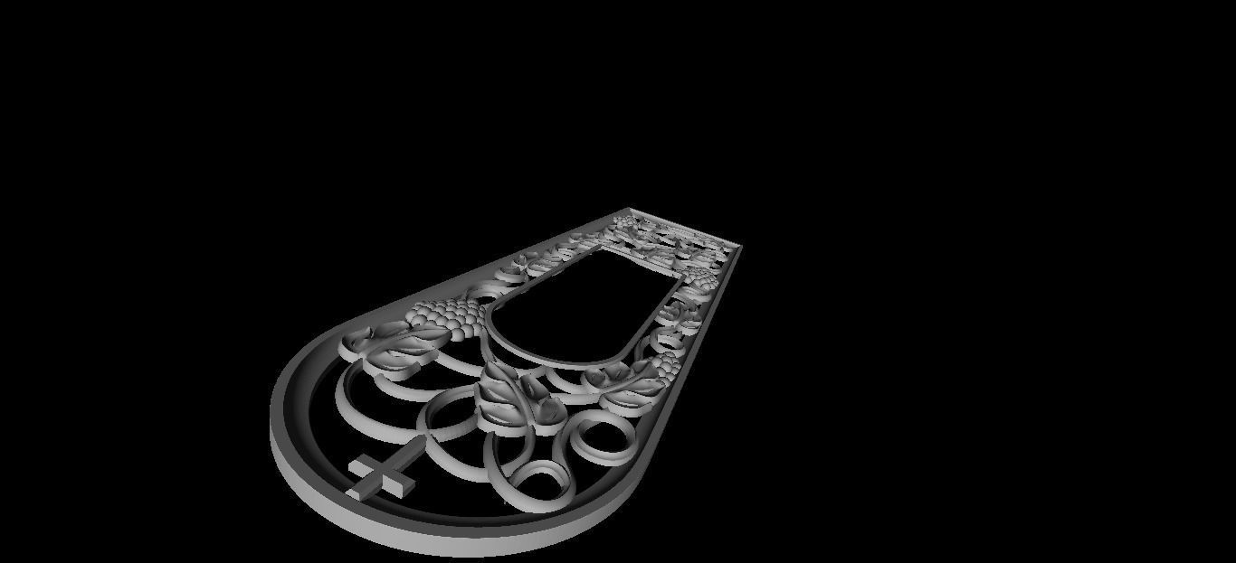 Church door Low-poly 3D model_2