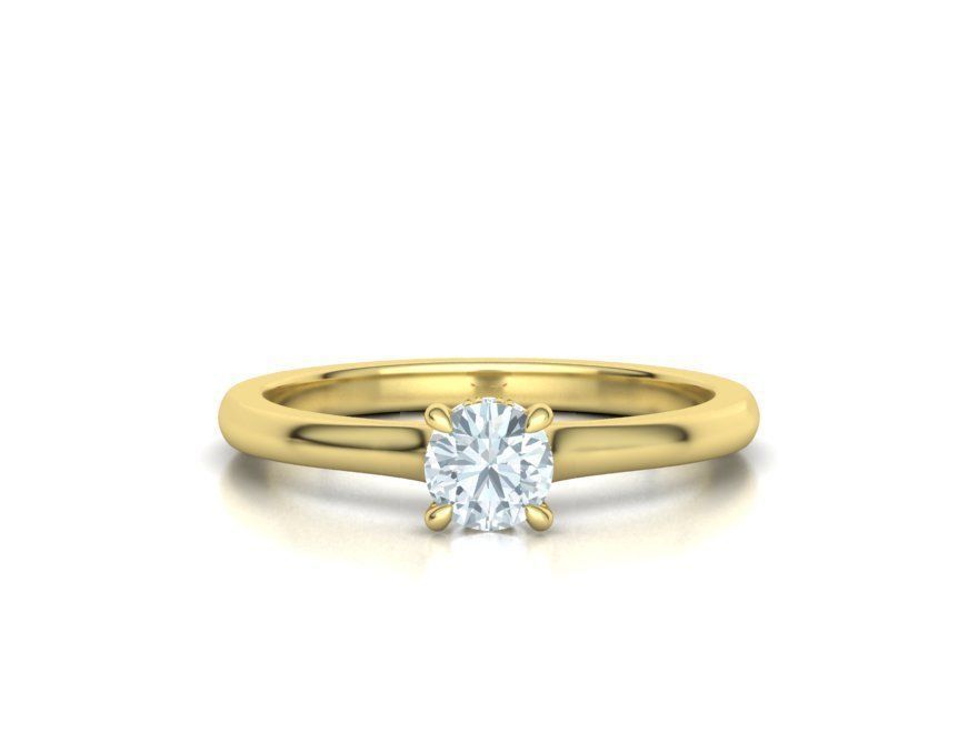 Classic Engagement ring Two Tone design 3dmodel 3D print model_8