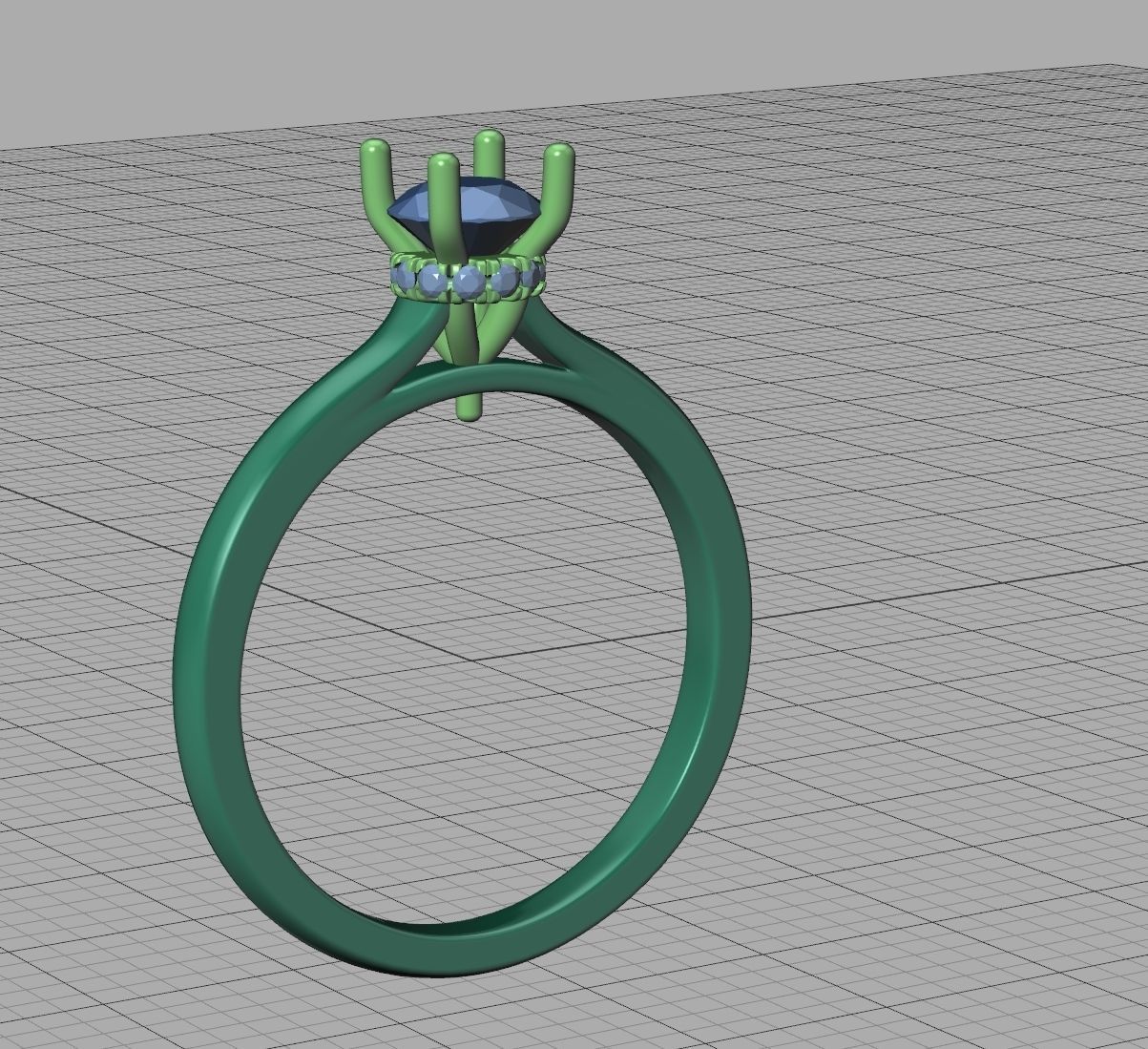 Classic Engagement ring Two Tone design 3dmodel 3D print model_21