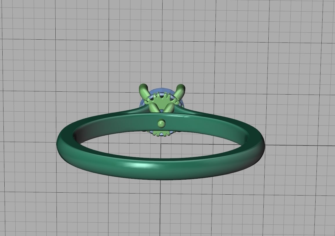 Classic Engagement ring Two Tone design 3dmodel 3D print model_20