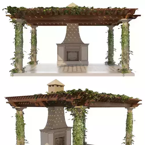 Pergola lego structure with roof