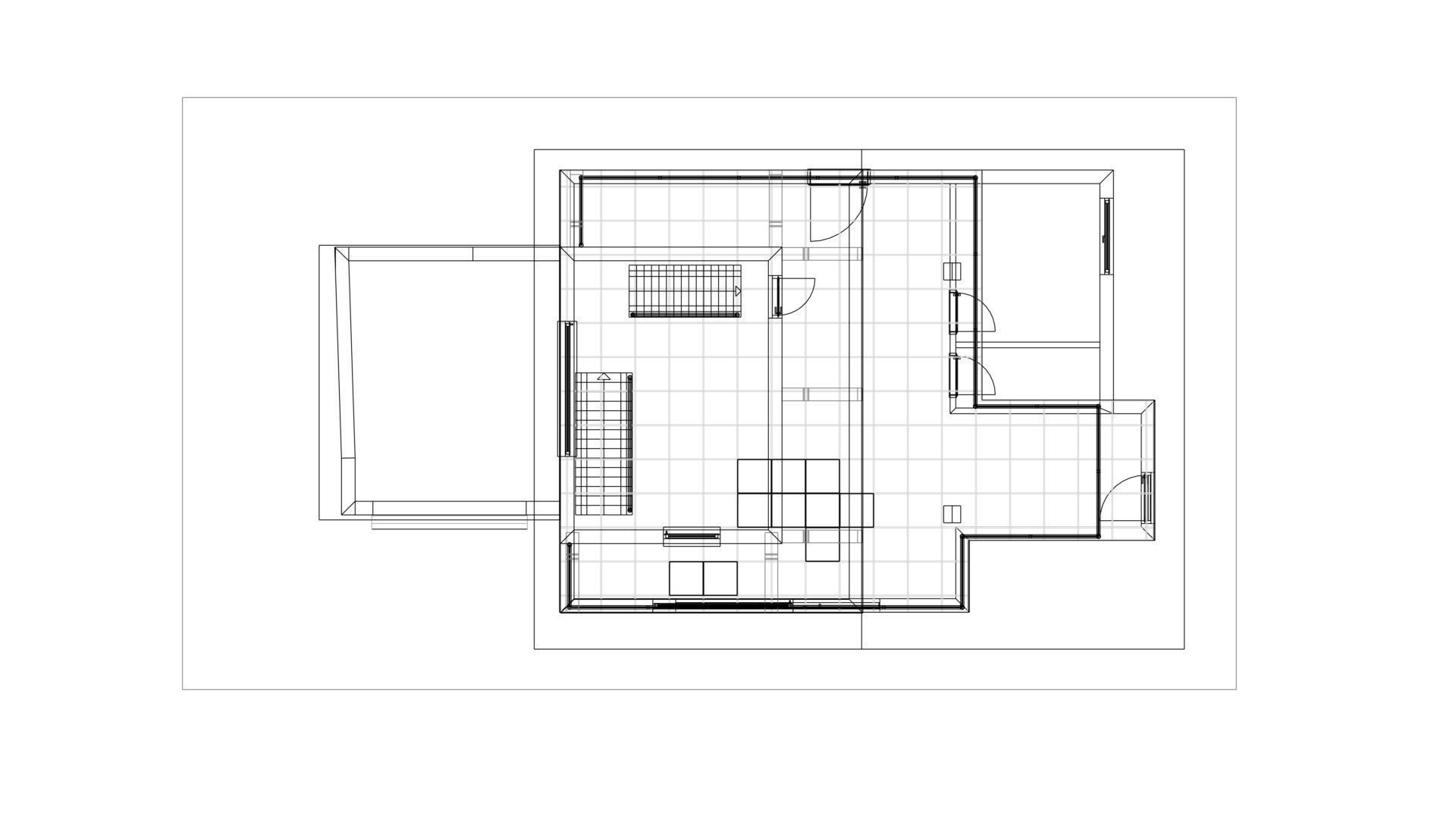 House drawing 3D model_3