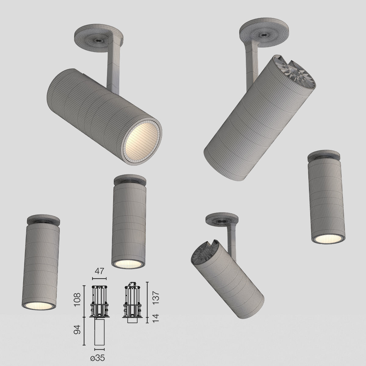 Flos Find Me 1  3D model_1