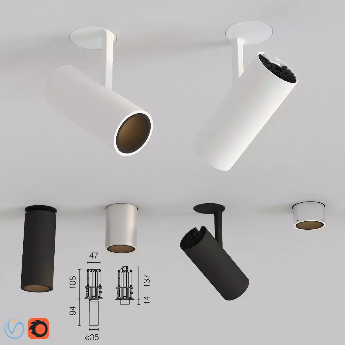 Flos Find Me 1  3D model_0