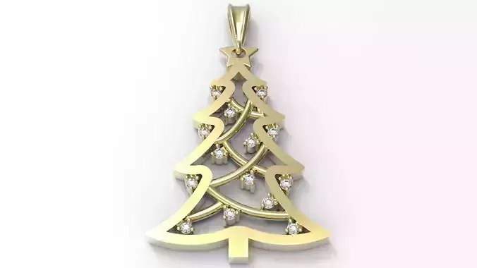 pendant fir tree  3D print model
