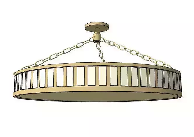 CHP Semi-Flush Mount Chandelier by Urban Electric 3D model