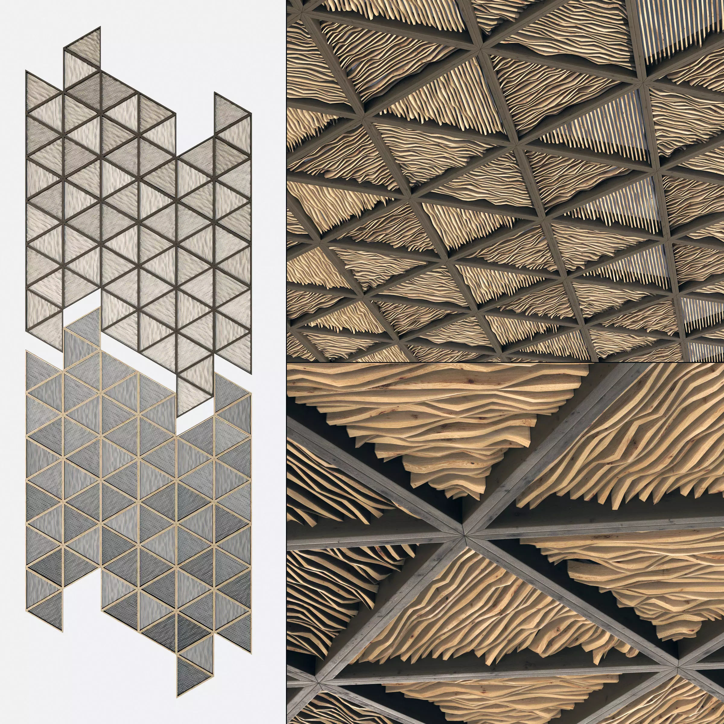 Ceiling parametric Triangle n1 3D model_0