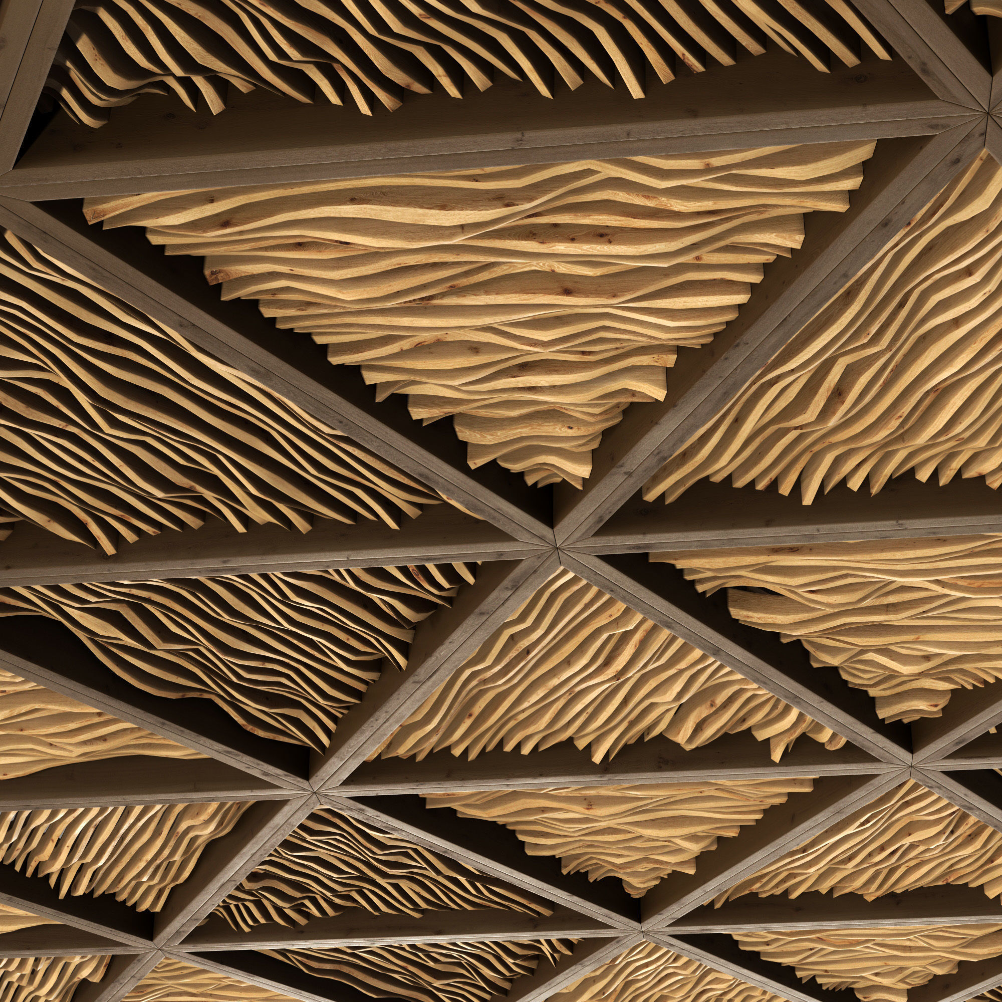 Ceiling parametric Triangle n1 3D model_9