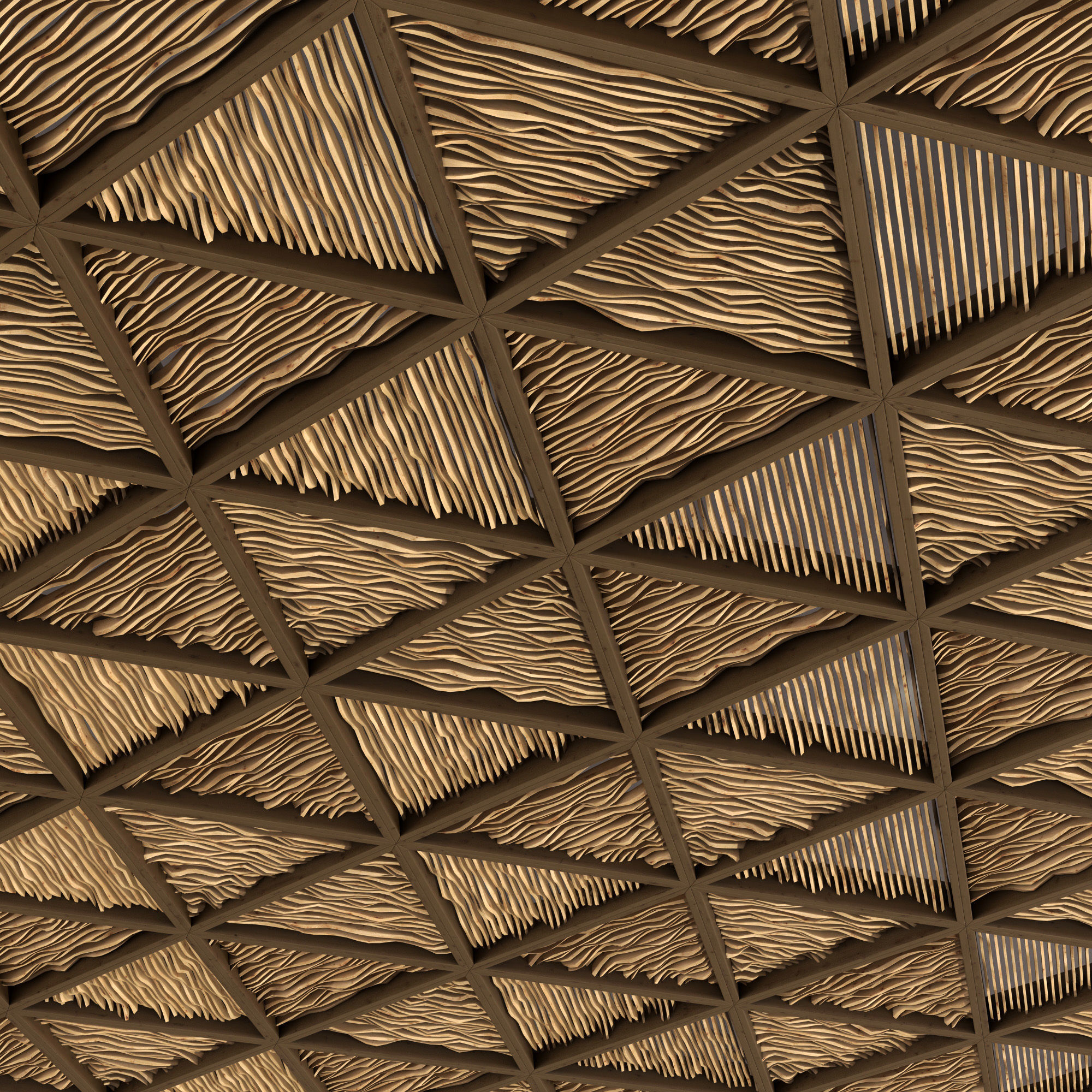 Ceiling parametric Triangle n1 3D model_3
