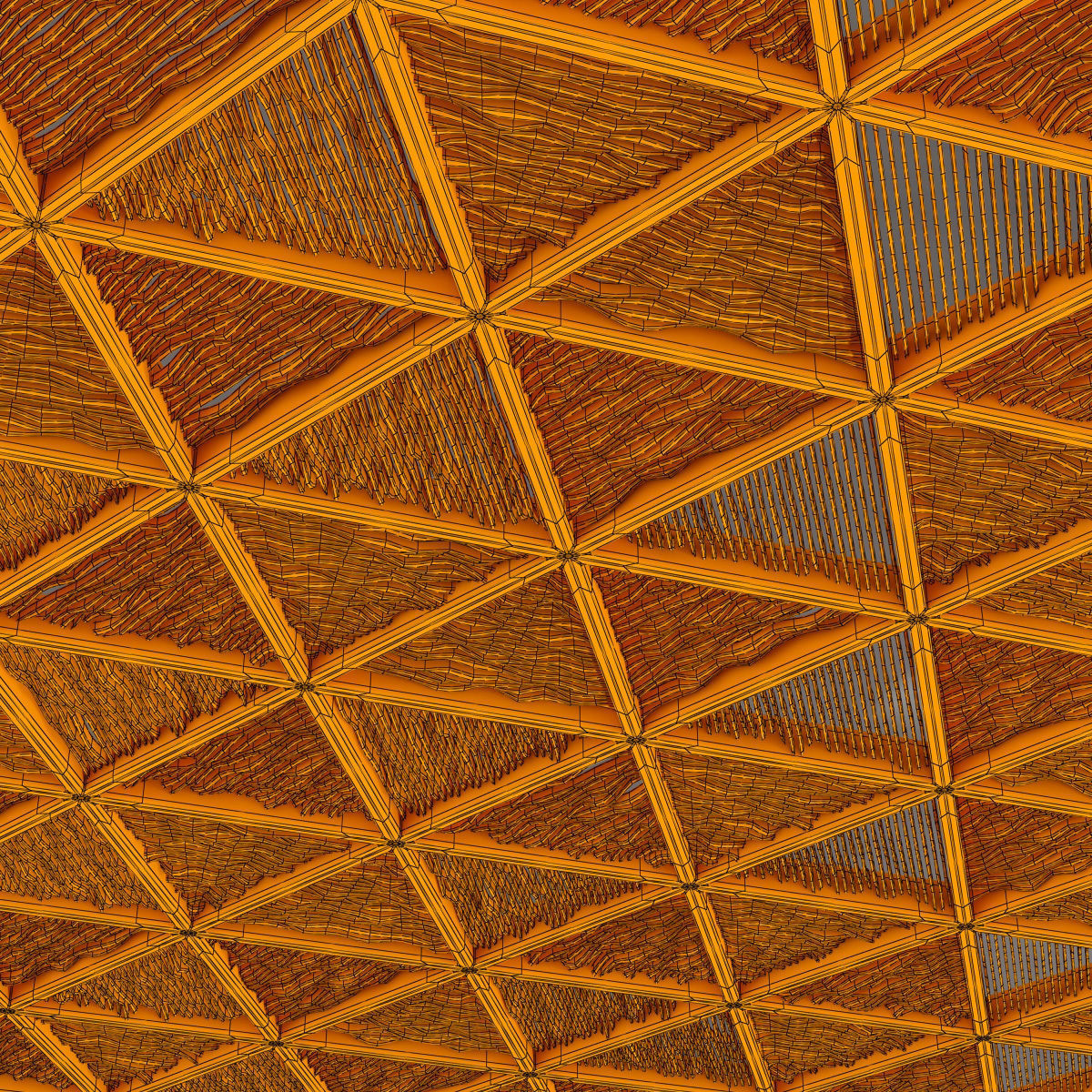 Ceiling parametric Triangle n1 3D model_21