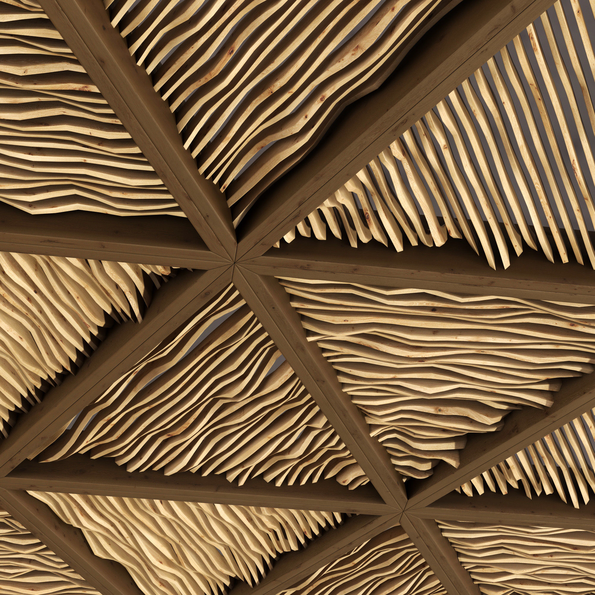 Ceiling parametric Triangle n1 3D model_11