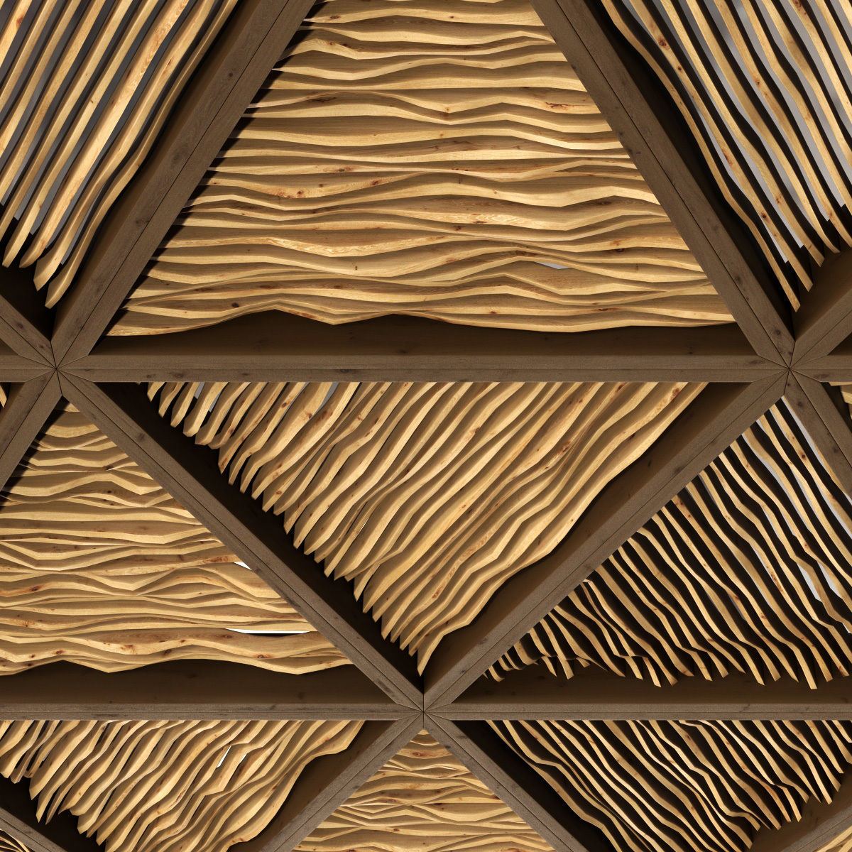 Ceiling parametric Triangle n1 3D model_4