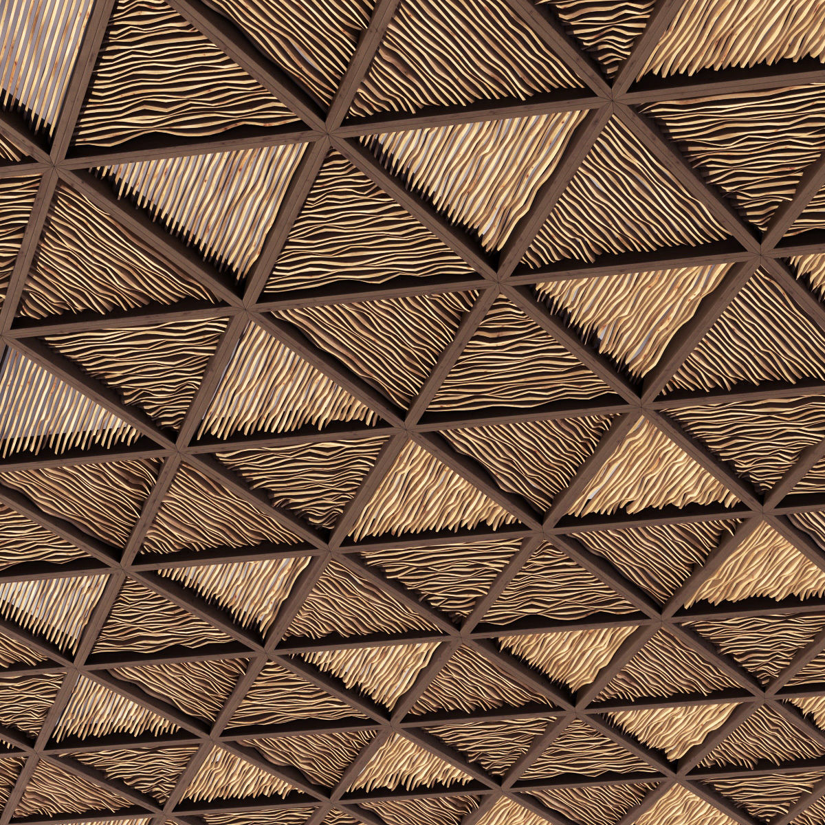 Ceiling parametric Triangle n1 3D model_1