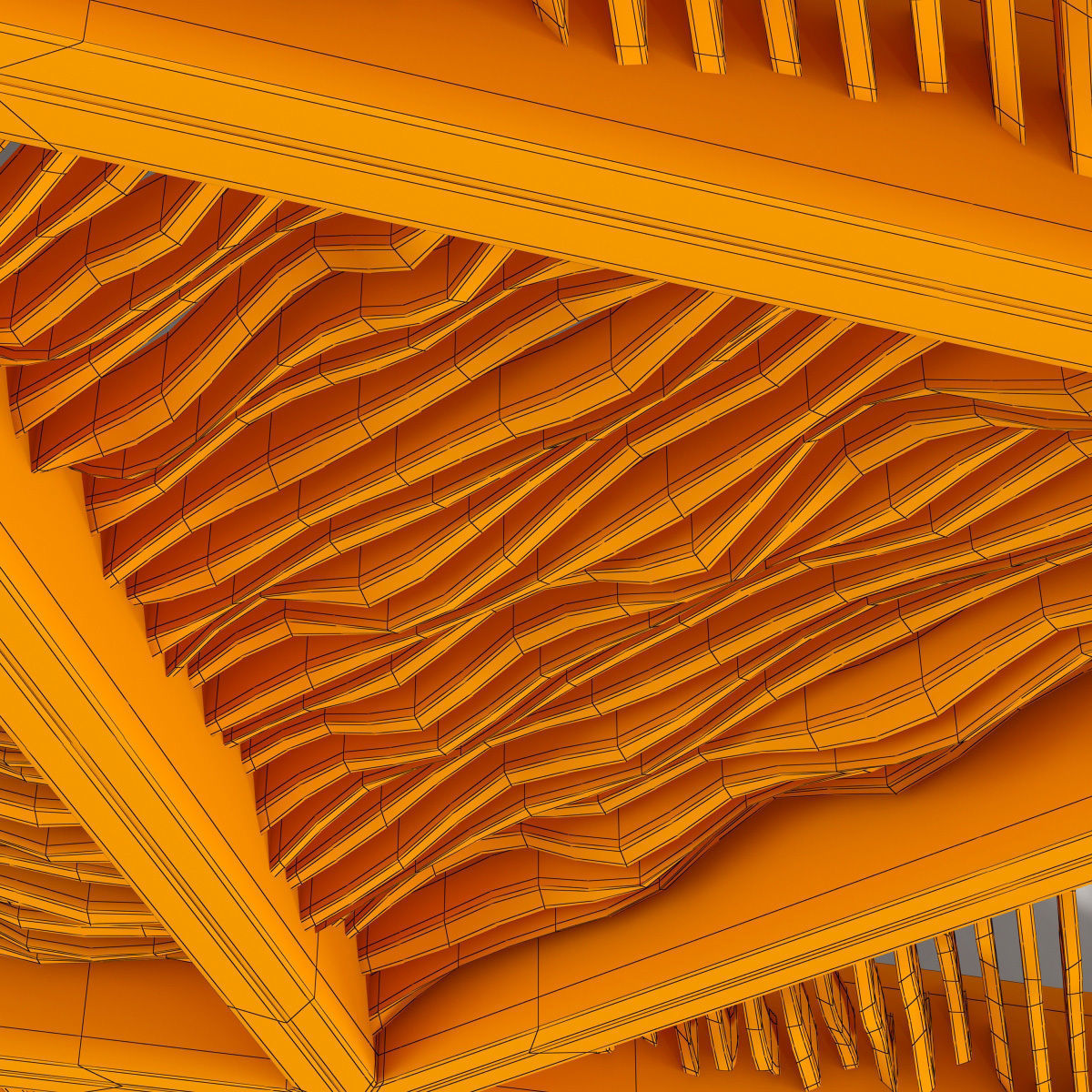 Ceiling parametric Triangle n1 3D model_22
