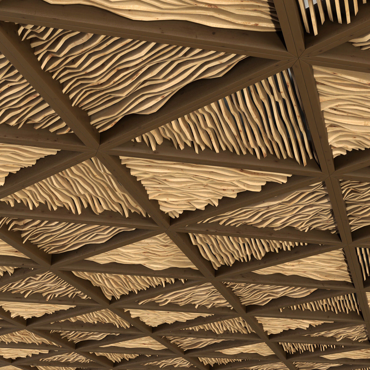 Ceiling parametric Triangle n1 3D model_5