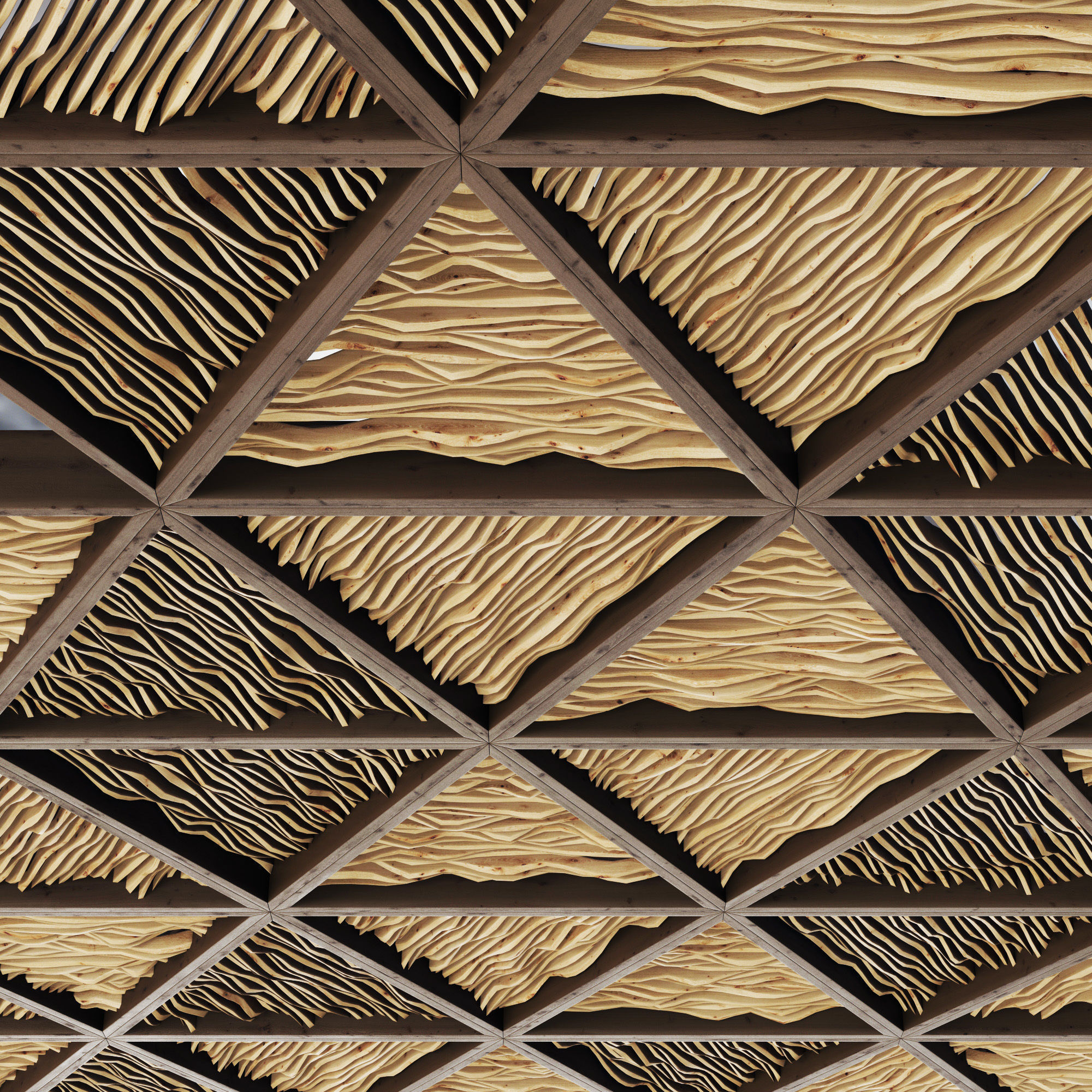 Ceiling parametric Triangle n1 3D model_12