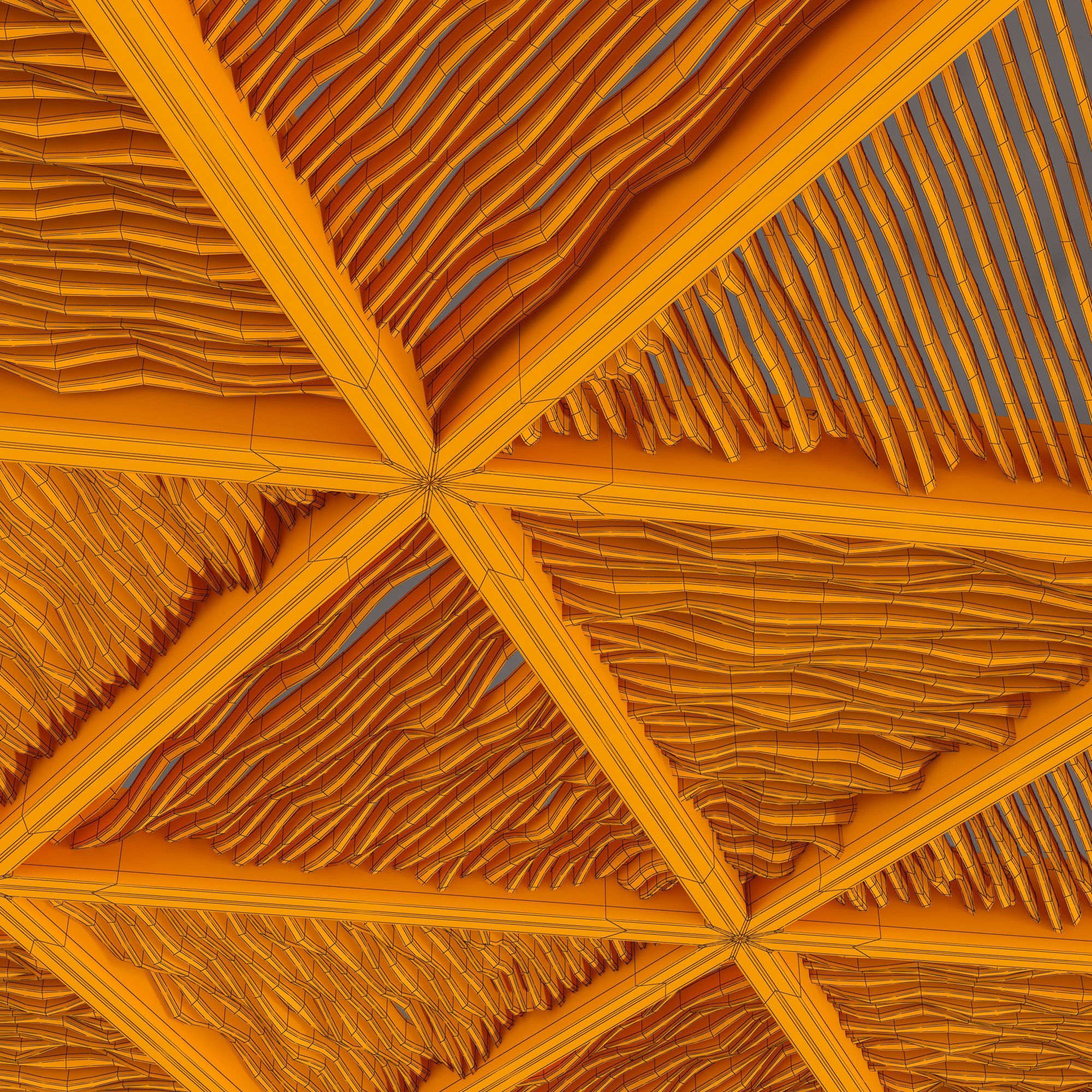 Ceiling parametric Triangle n1 3D model_23