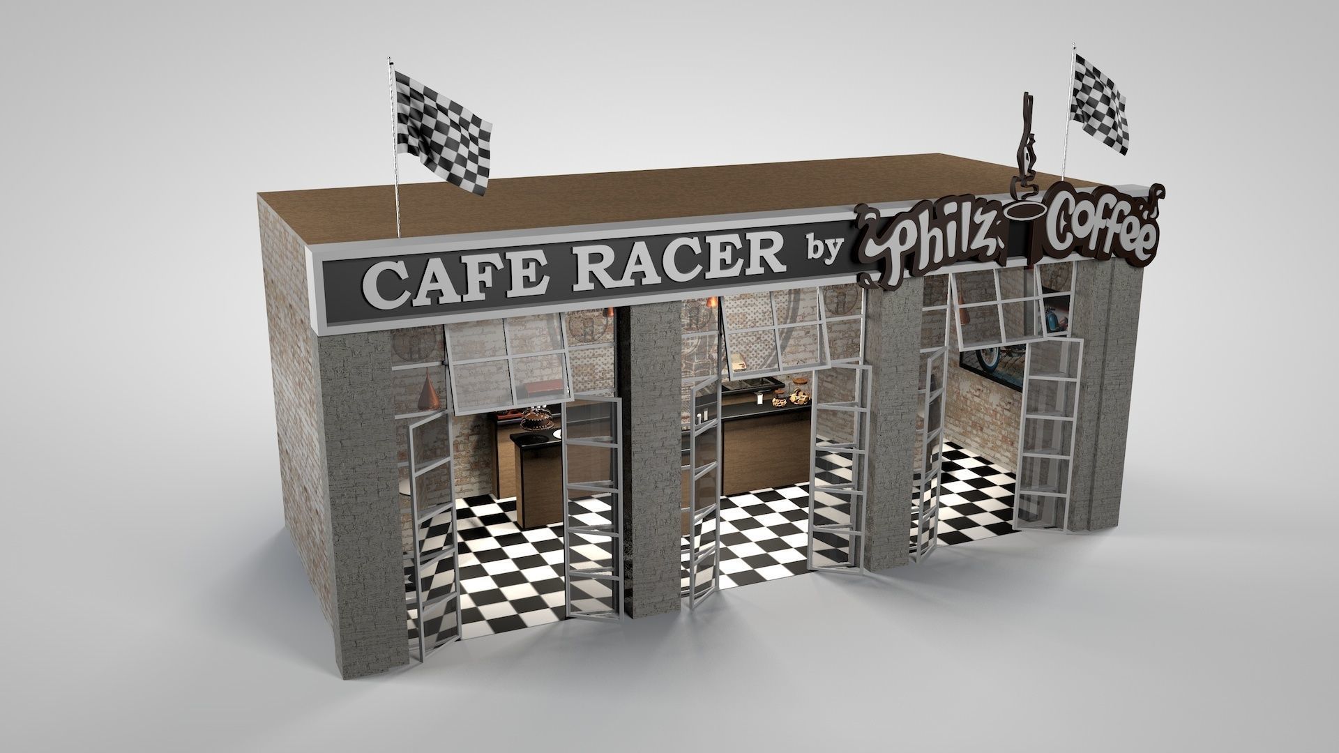 Speedway Cafe 3D model_3