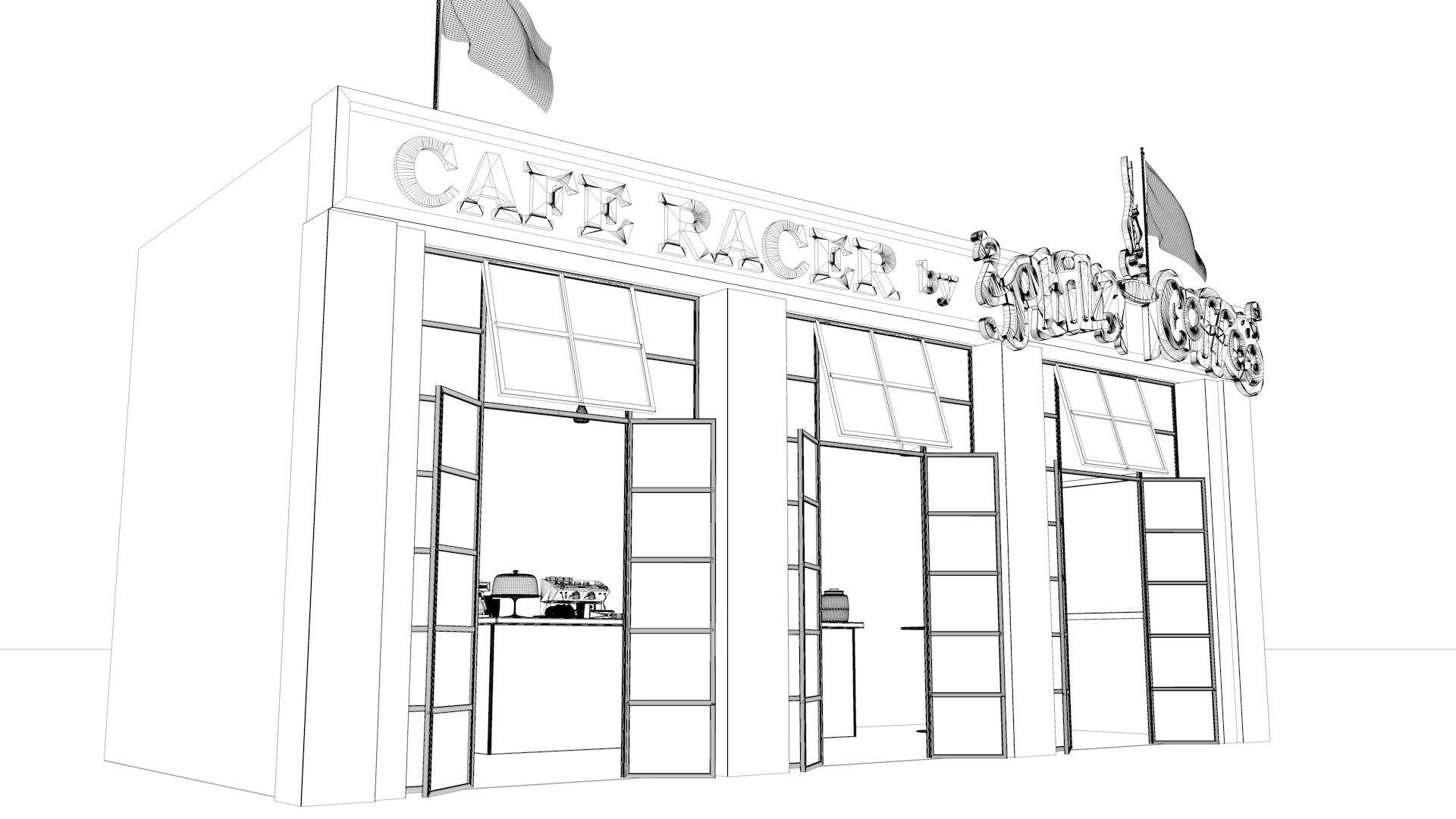 Speedway Cafe 3D model_7