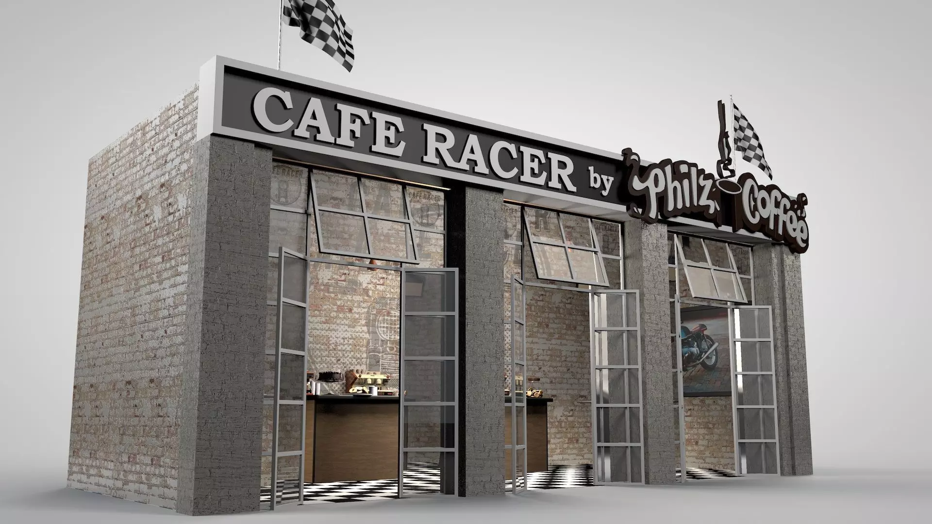 Speedway Cafe 3D model_0