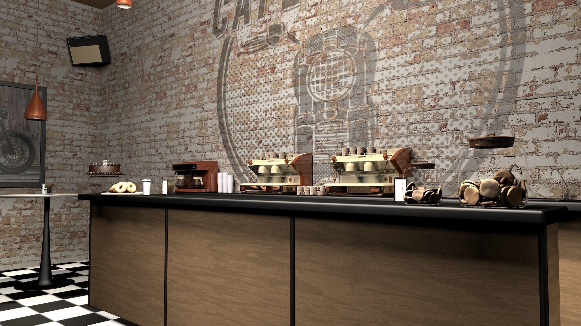 Speedway Cafe 3D model_4