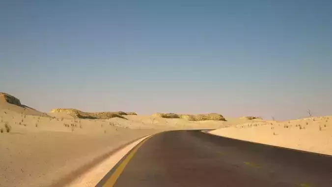 Tileable desert road