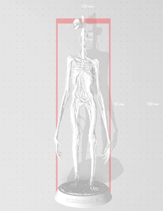 SirenHead high quality detalization model for 3d printer 3D print model_7