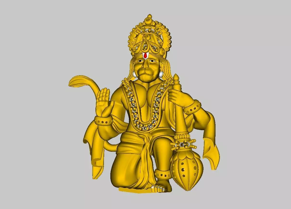 Hanuman ji god pendent 3D print model