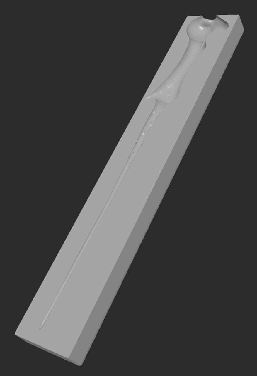 MakeIT Harry Potter 3D Voldemort Wand Mold 3D model_4