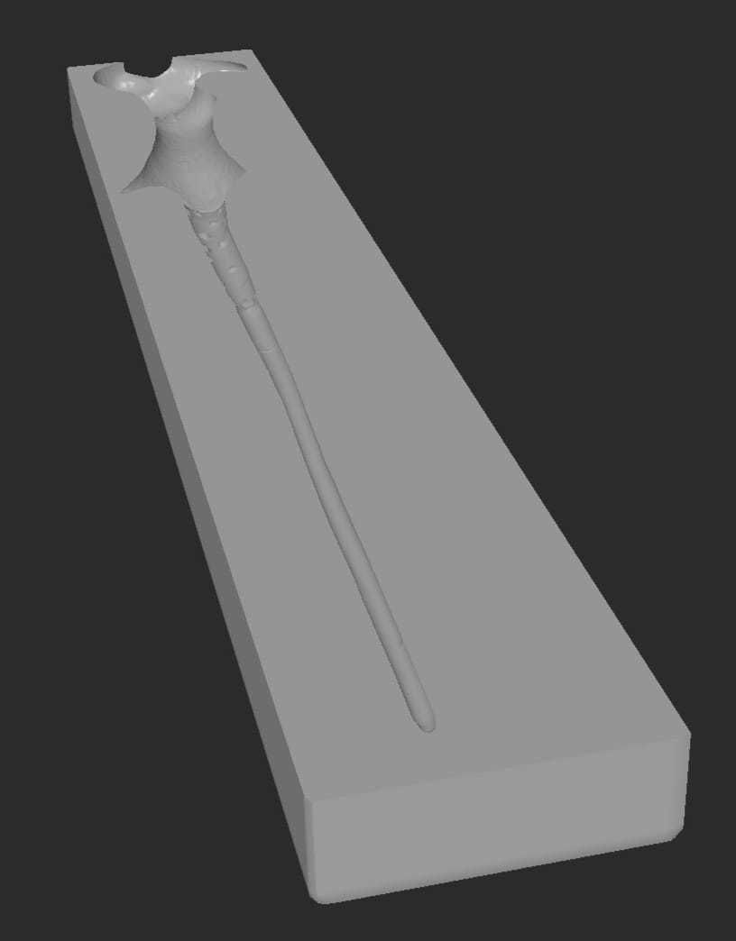 MakeIT Harry Potter 3D Voldemort Wand Mold 3D model_3
