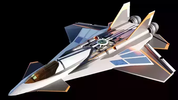 SciFi Jet Free low-poly 3D model