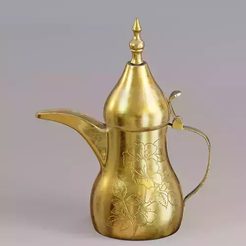 Engraved Arabic coffee pot 3D model