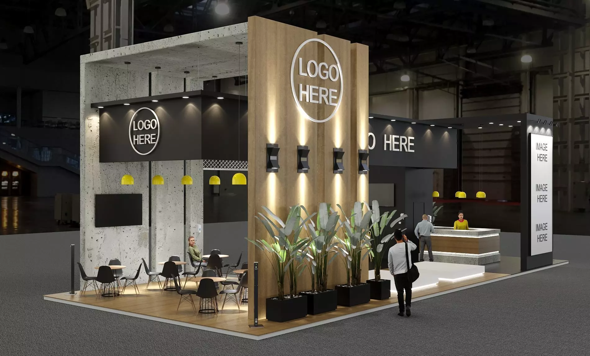 Exhibition Stand - 16m x 7m  3D model_0