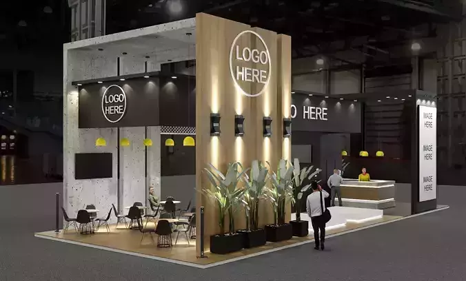 Exhibition Stand - 16m x 7m  3D model