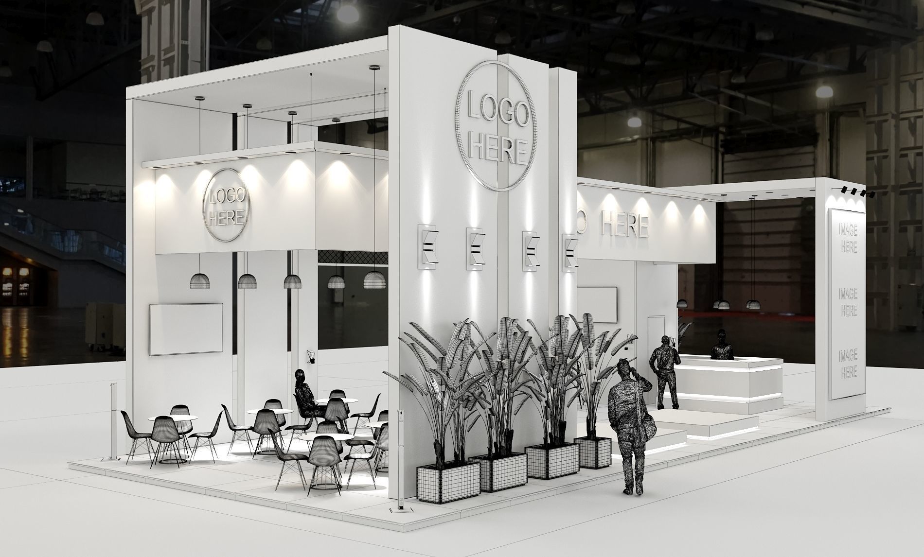 Exhibition Stand - 16m x 7m  3D model_8