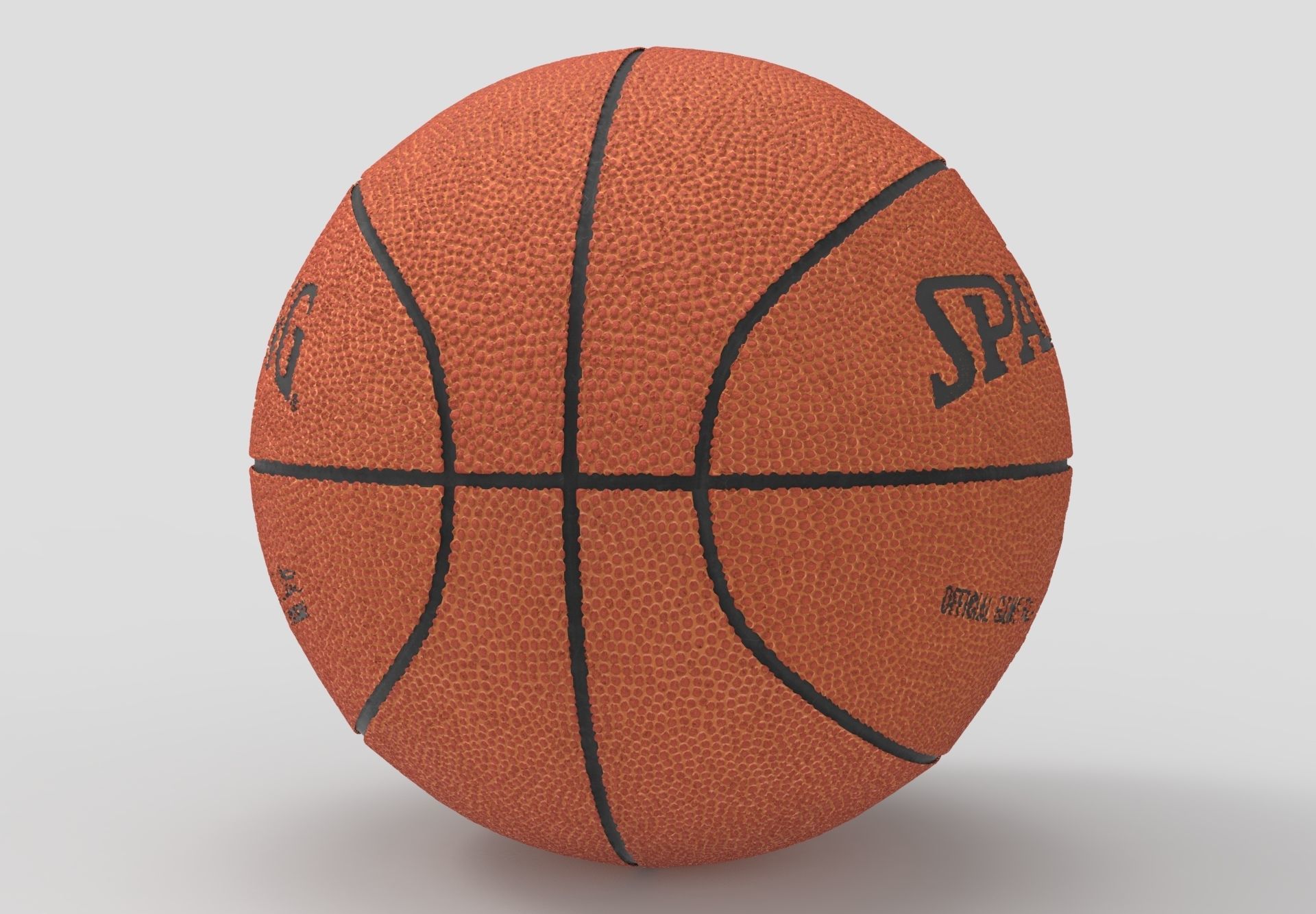 Spalding Basketball Low-poly 3D model_3