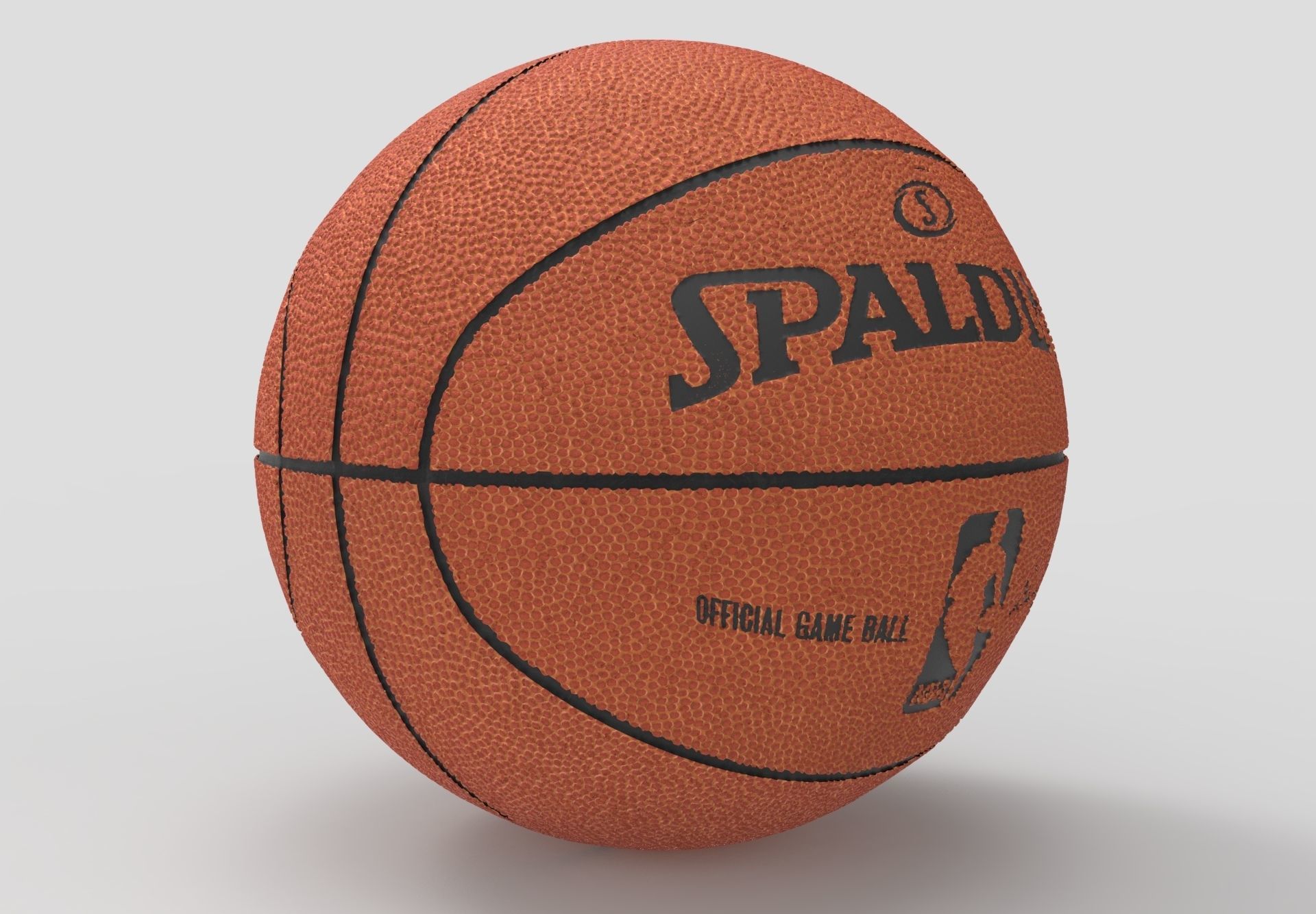 Spalding Basketball Low-poly 3D model_1