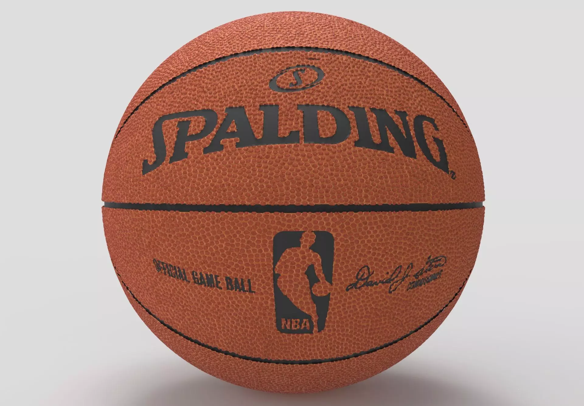 Spalding Basketball Low-poly 3D model_0