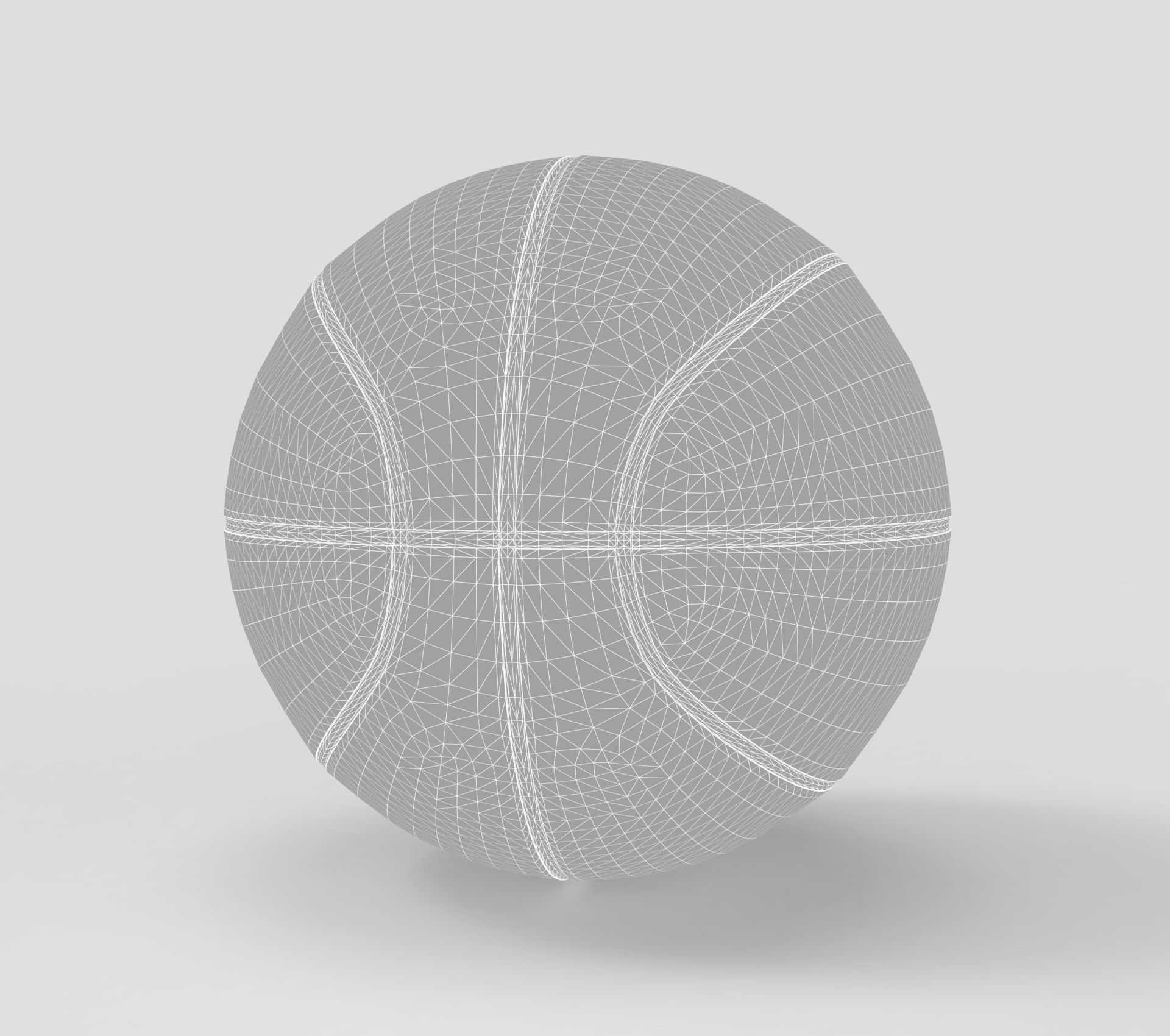 Spalding Basketball Low-poly 3D model_5