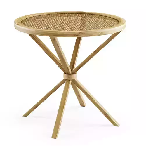 Wooden rattan coffee table 