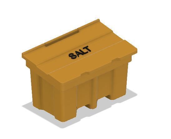 Model Railway Salt Grit Bin for Roadside or Car Park 3D print model_2