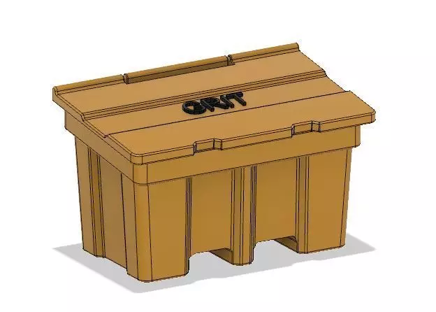Model Railway Salt Grit Bin for Roadside or Car Park 3D print model_0