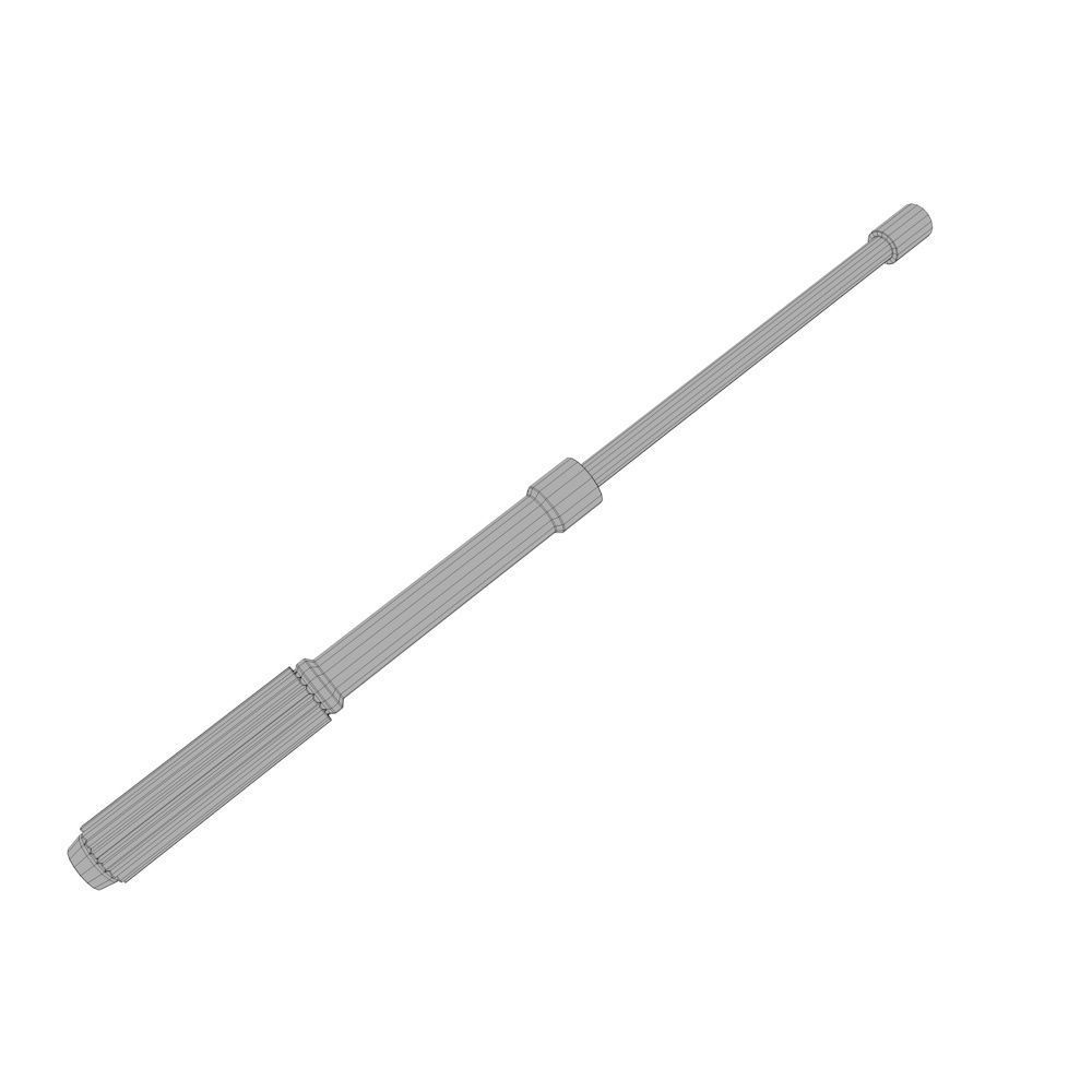 Police Battons - Nightstick Low-poly 3D model_1